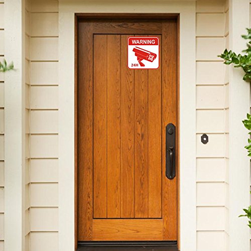 Video Surveillance Warning Stickers – [PACK OF 10] Security Camera Decals – CCTV Vinyl & Weatherproof Signs for Burglary & Theft Prevention – No Trespassing, 24 Hour Alarm, 4 x 4 Inches - Thumbnail 7