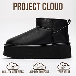 Project Cloud 100% Genuine Leather Ankle Boots for
