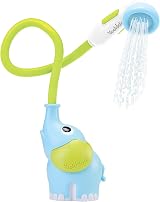 Yookidoo Baby Bath Shower Head Elephant Water Pump Blue