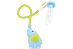 Yookidoo Baby Bath Shower Head - Elephant Water Pump and Trunk Spout Rinser - for Newborn Babies in Tub Or Sink
