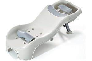 MSPRLS Kids Hair Washing Chair Station for Toddler Shampoo Chair for Aged 1-10 | Comes with Drain Hose & Wash Bin - Make Shampoo Washing Time Fun Secure Easier | Adjustable Portable Foldable | Grey