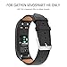 ANCOOL Compatible with Vivosmart HR Watch Bands Leather Wristbands Replacement for Vivosmart HR Tracker - Black
