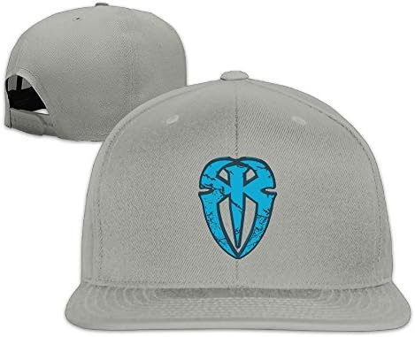 Roman Reigns Blue Logo [Ash Flat Bill Baseball Caps Snapbacks