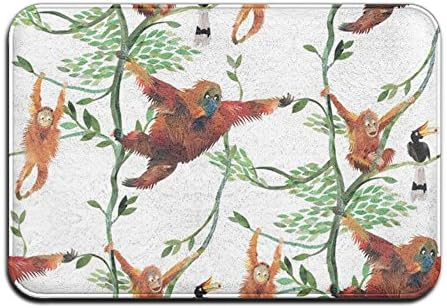 Gorilla Animal Cool Decorate Rectangular Doormat Non-Slip Base For Living Room Scatter Cushions 23.6" X 15.7"