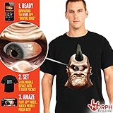 Morphsuits Men's Digital Dudz Cyclops Shirt Halloween, Black, Medium
