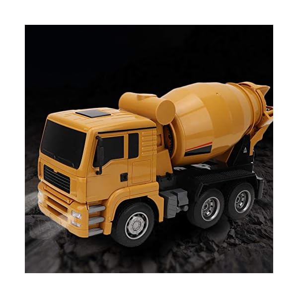 Dilwe RC Mixer Car, 1/18 6 Kanal Cement Truck BAU Spielzeug Licht ferngesteuertes Fahrzeug für Kinder – Bild 4
