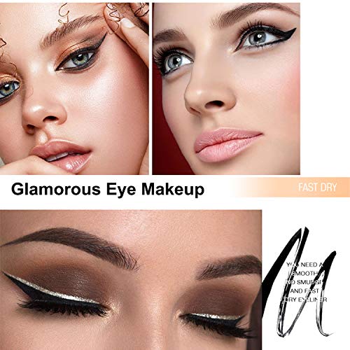 2021 Upgraded Selfadhesive Eyeliner,2 in 1 Eye Liner Pen Diamond Bling