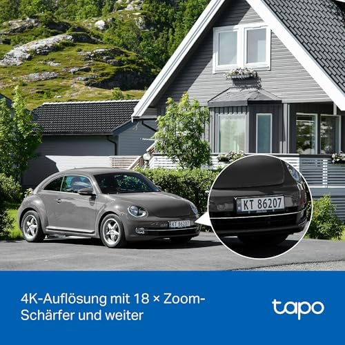 C660 KIT 4K 360° Solar Überwachungskamera Außen, Akku 10000 mAh, Farbnachtsicht, Dual-Band WLAN, KI-Erkennung, Licht & Ton Alarm, Lokale Speicherung über microSD oder Tapo H500
