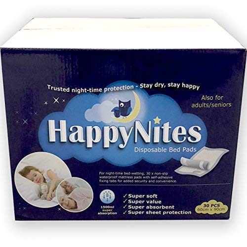 HappyNites Bed Pads Disposable Incontinence Underpads 1500ml