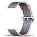 Smart Watch Band, Uitee Woven Nylon Band for Apple Watch 38mm Series 1 & 2, Uniquely and Artistically Designed Replacement Strap, Comfortably Light With Fabric-Like Feel (Light Pink/Midnight Blue)