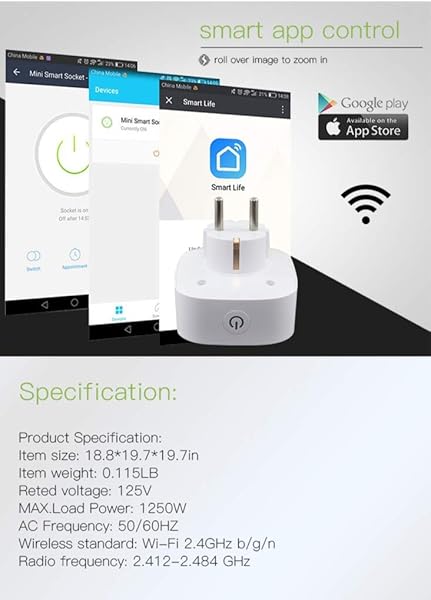 Smart home wifi smart socket telfono mvil APP control remoto estndar europeo enchufe inalmbrico