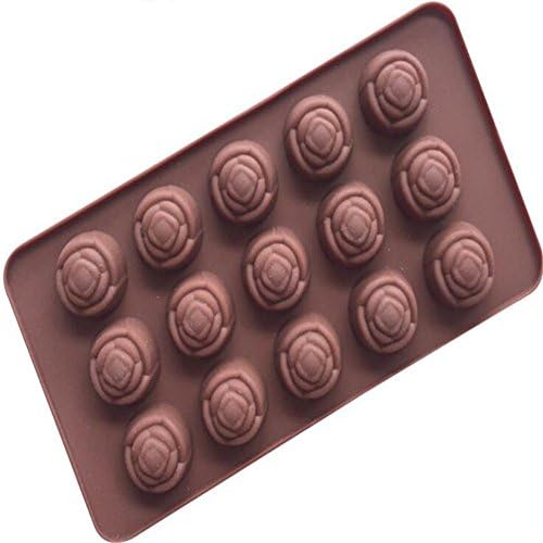 1 pcs 15 cavity small rose silicone chocolate mold handmade baking mold silicone ice mold