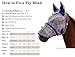 Kensington Fly Mask Web Trim — Protects Horses Face and Eyes From Biting Insects and UV Rays While Allowing Full Visibility — Ears and Forelock Able to Come Through the Mask