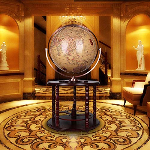 DFBGL Large Globe Educational World Globe mit Holzbasis Bar Weinständer Retro-Stil Barschrank Getränkeflaschenhalter… – Bild 8