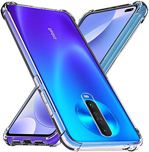 JGD PRODUCTS® Shock Proof Protective Soft Back Case Cover for Xiaomi Poco X2 (2020) (Transparent) [Bumper Corners with A