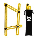 Aboat Angle-izer Template Tool, Multi-Angle Ruler Template Measures All Angles and Forms for Handymen, Builders, Craftsmen, Yellow