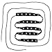 Maxdot 1 Yard Grommet Tape Eyelet Tape Cotton Tape Eyelet Twill Tape and 3 Yards Cotton Drawcord (Black)