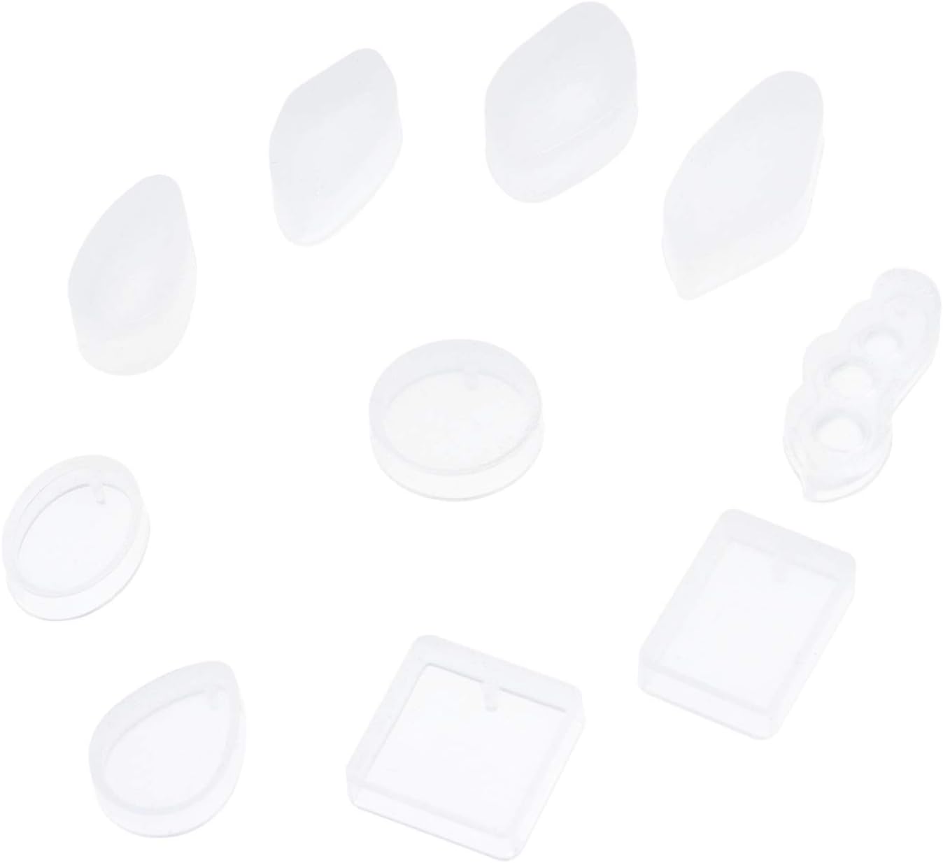 Kare & Kind Resin Molds, Jewelry Making Kit, Set of 6 Silicone Shapes to Mold Pendants, Earrings, Ornaments