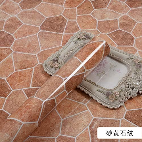 lsaiyy Imitation marble pattern stickers waterproof self-adhesive wallpaper kitchen oil table dining table cabinet door renovation wallpaper tile-60CMX5M