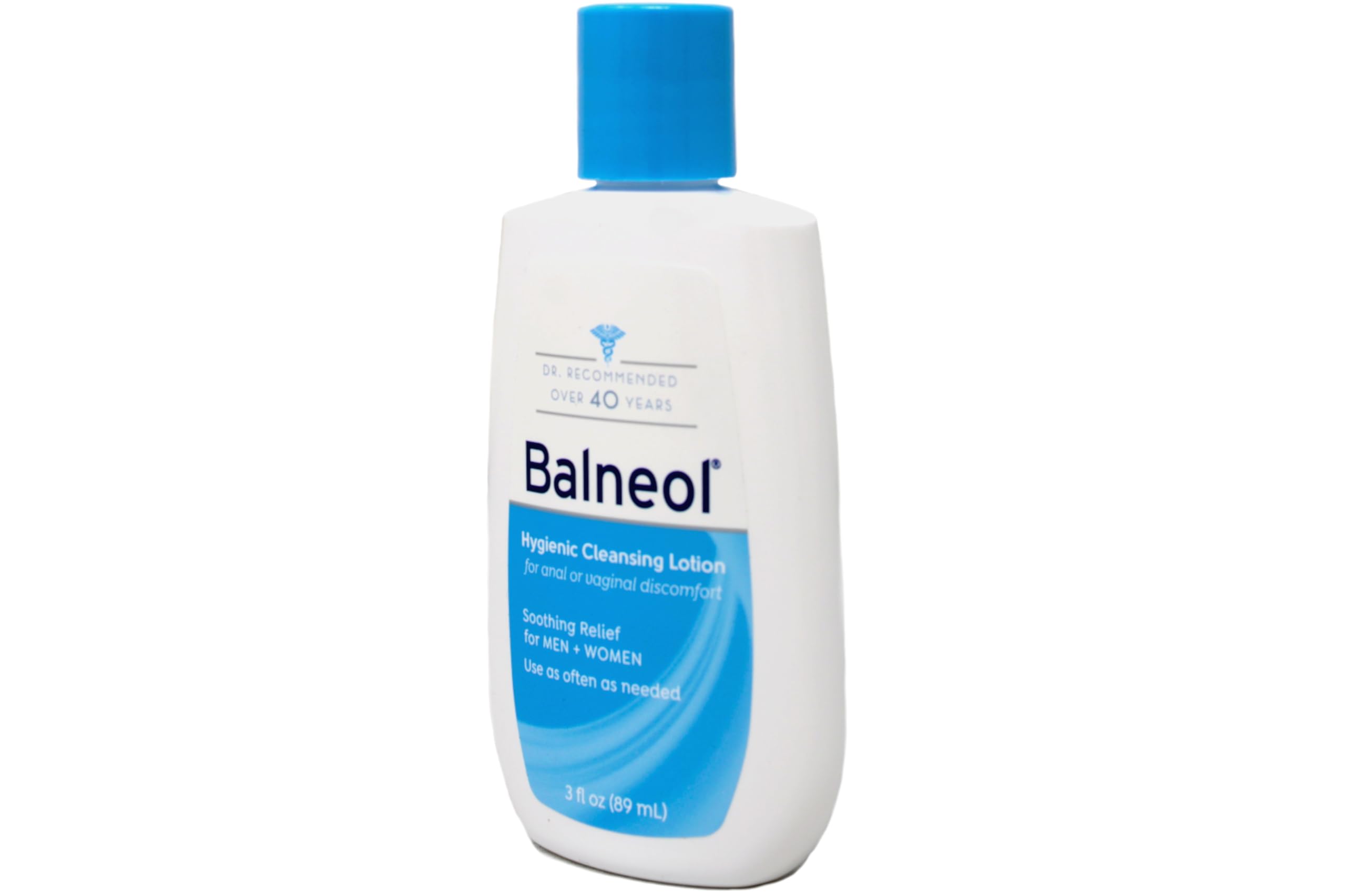 Balneol Hygienic Cleansing Lotion for Women and Men, Soothing Relief to Help With Pain Relief, Itch Relief, and Discomfort for Sensitive Areas, Made in USA, 3 oz