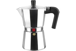 MAGEFESA ® Kenia Stovetop Espresso Coffee Maker, 3 cups / 5 oz, make your own home italian coffee with this moka pot cuban coffee, made in extra thick aluminum, safe and easy to use, café