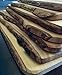 Set of 2 Rectangular Cutting Boards for Food Preparation and Presentation - Premium Solid Natural Olive Wood Reversible Chopping Board MADE IN ITALY - Perfect in kitchen, on table or to share food at