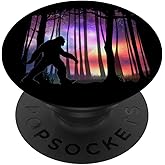 Bigfoot Northern Lights Sasquatch Galaxy Space Lover PopSockets Adhesive PopGrip