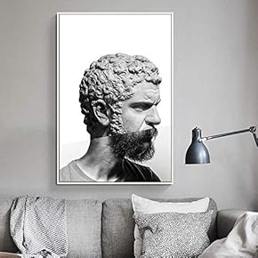 Floating Framed Canvas Wall Art for Living Room, Bedroom Statue Canvas Prints for Home Decoration Ready to Hang - 16x24 inches