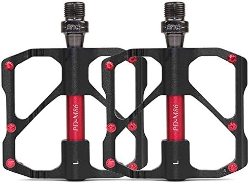 Promend 4bearing mountain bike pedal platform bicycle aluminum alloy pedal 9/16" black silver red three colors.