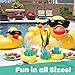 Game Large Derby Duck, Inflatable Pool Float, Balloon Animal Pool Float, Durable Vinyl, Quick-Fill Valves, 175-Pound Capacity, 2 Handles, 48” L x 44” W x 27” T