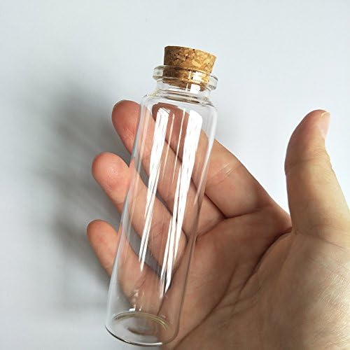 10pcs 50ml Cork Stopper Glass Bottle Vials Jars with Cork Wishing Bottle Wedding Favor 30x100mm