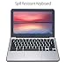 ASUS Chromebook C202SA-YS02 11.6in Ruggedized and Water Resistant Design with 180 Degree (Intel Celeron 4 GB, 16GB eMMC, Dark Blue, Silver) (Renewed)