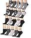 Tipi Toe Women's 20 Pairs Colorful Patterned Low Cut / No Show Socks