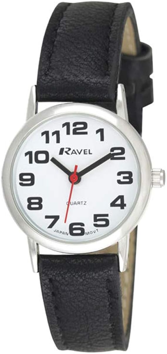 Ravel - Reloj Unisex de Correa de fácil Lectura con números Grandes