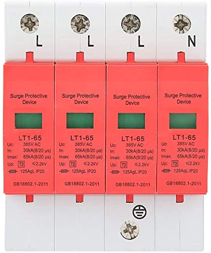 Arrester Device,Power Protector arrester for overvoltage,4P 65KA house overvoltage protection,3-phase 4-wire,protect electrical system