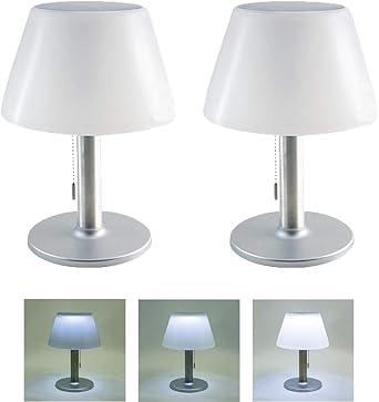 Dapo 2x Solar Aussen Garten Tisch Leuchte Lampe Jollax2 Mit Zugschalter Drei Helligkeits Stufen Balkon Terrasse Fensterbank Treppen Leuchte Lampe Amazon De Beleuchtung