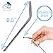 Stainless Steel Metal Reusable Straws - Set of 4 Stainless Steel Cleaning Brush Included Tumbler Straws Drinking Reusable Straw Eco Friendly Cold Beverage Steel Straws For Tumbler Cups