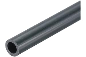 MECCANIXITY PVC Rigid Tube Round Pipe Tubing Hardware Tubing 4mm ID 6mm OD 8" Length Dark Grey High Impact for Water Pipe, Crafts, Cable Sleeve