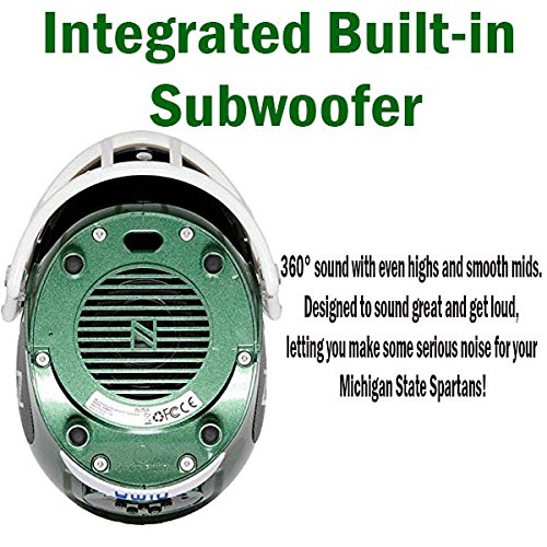 Nima Athletics NCAA Football Michigan State Spartans Wireless Bluetooth Speaker. Officially Licensed Portable Helmet Speaker by NCAA College Football - Small