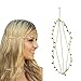 DRESHOW Head Chain Hair Accessories Bohemian Diamond Pearl Tassel Hair Band Alice Band Gold Leaf Chain Headband 3 Pack