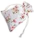 Venxic 50Pcs Floral Drawstring Gift Bags, Christmas Wedding Bridal Favor Party Shower Birthday Bags Jewelry Pouches Sacks, 5.3 x 3.9 Inch