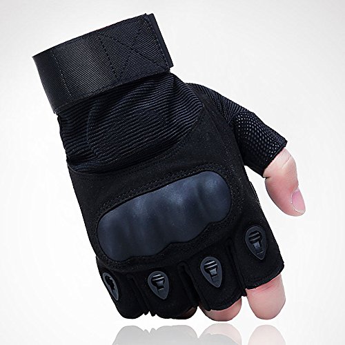 CSYSX Tactical Gloves Half Finger Outdoor Gloves for Men Fit for Cycling Motorcycle Hiking Camping Powersports Airsoft Paintball