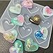 Yalulu UV Resin Jewelry Silicone Mold Heart Resin Charms Pendant Molds for DIY Decorate Making Jewelry