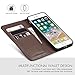 iPhone 8 Case, iPhone 7 Case, SHIELDON Genuine Leather Wallet Folio Case Book Design with Stand and ID Credit Card Slots Magnetic Closure TPU Shcokproof Interior Case for iPhone 7/8 - Coffee Brown