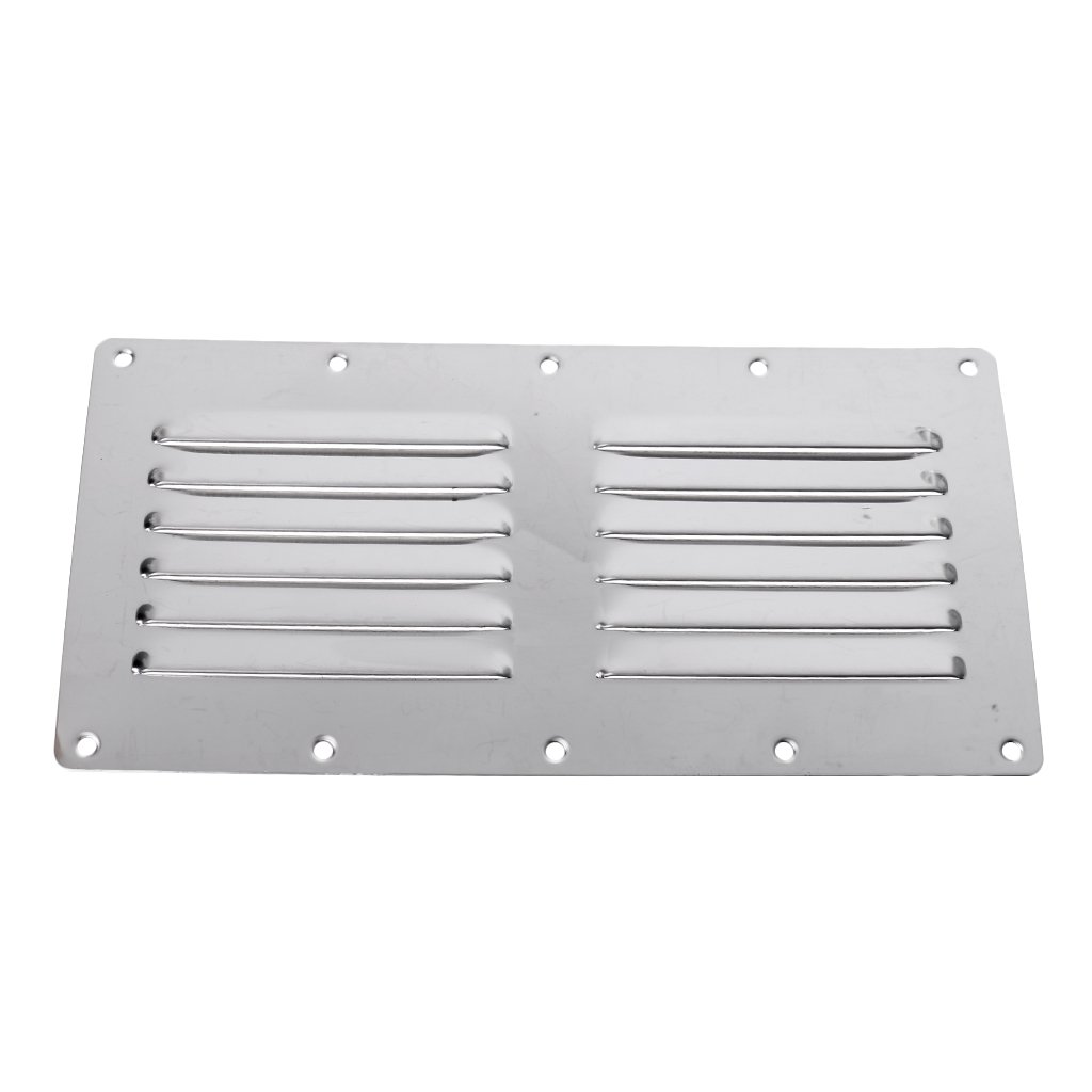 MagiDeal Marine Stainless Steel Boat Louvered Vent Cover Louver Ventilation Ventilator Yacht Air