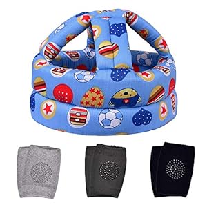 TORASO Baby Head Protector & Baby Knee Pads for Crawling, Infant Safety Helmet & Walking Baby Helmet, for Age 6-36…