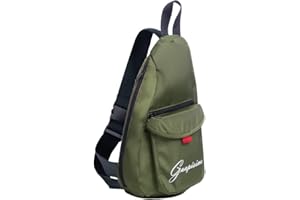 DEEZEE Smell Proof Bag Backpack,Sling Bag LightWeight Waterproof Sling Crossbody Shoulder Bag for Travel Hiking Men and Women (Green A)