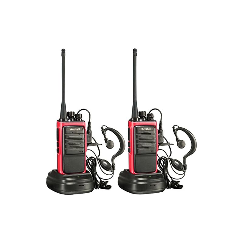 Arcshell Rechargeable Long Range TwoWay Radios with Earpiece 4 Pack