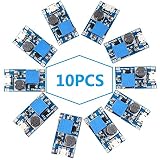 Eiechip DC Voltage Regulator Voltage Converter Step Up dc Boost Converter USB Power Module Supply Module Buck Converter 2V-24V to 5V-28V 2A MT3608 Mico USB (Pack of 10)