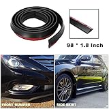 ALAVENTE Universal 2.5m X 45mm Front Bumper Lip Splitter Body Spoiler Valence Chin